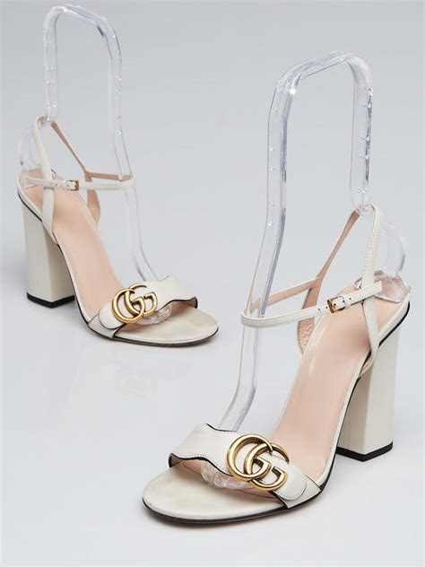 gucci marmont sandals white|Gucci Marmont open toe sandals.